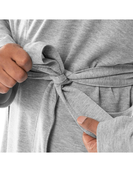 Bata de French Terry IZOD para hombres XX-Large Gris Claro