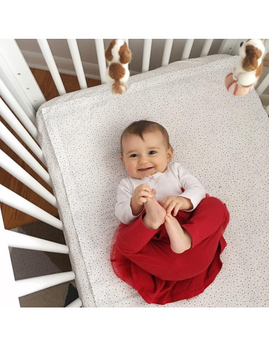 Juego de Sábanas para Cuna QuickZip - 3 Sábanas 100% Algodón