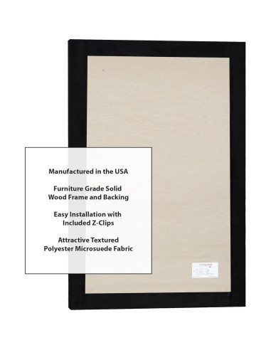 Panel Acústico ATS 61x122 cm en Microsuede Negro