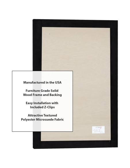 Panel Acústico ATS 61x122 cm en Microsuede Negro