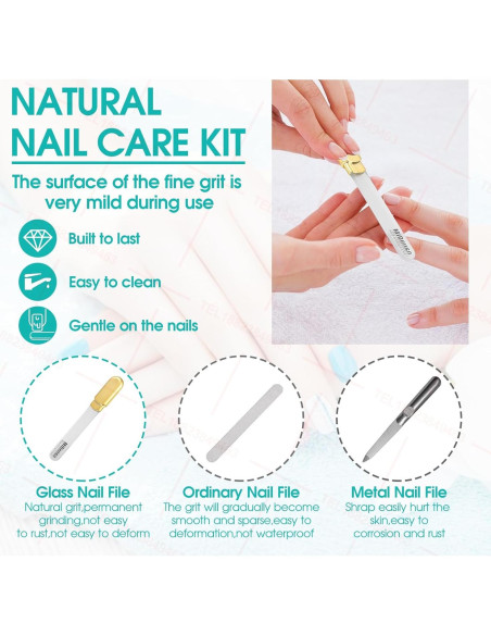 Lima de Uñas de Vidrio MiDenso con Estuche - 14 cm - Oro y Negro