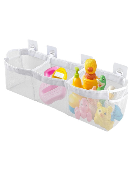 Organizador de Juguetes de Baño JIANWEI, 3 Compartimentos, Blanco