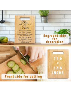 Tabla de Cortar de Bambú RYYCDOI 29.7x19.6cm Decorativa 2