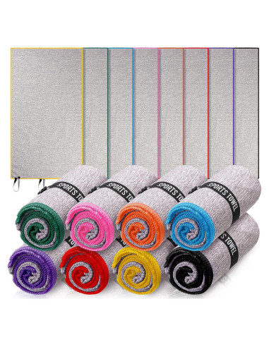 Toallas de Microfibra Peryiter 8 Piezas 76x40 cm Secado Rápido