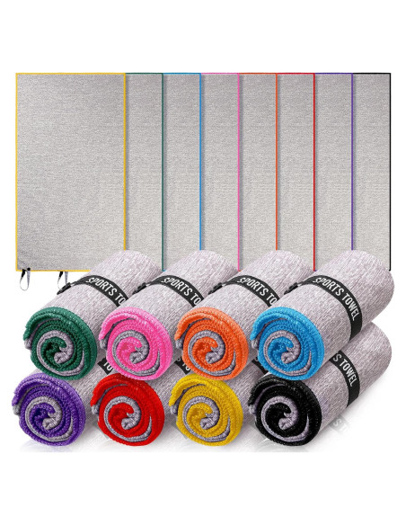 Toallas de Microfibra Peryiter 8 Piezas 76x40 cm Secado Rápido