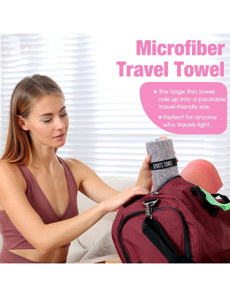 Toallas de Microfibra Peryiter 8 Piezas 76x40 cm Secado Rápido