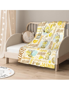 Manta Personalizada Abeja Sandilya 76x102cm Bebés Niños 2