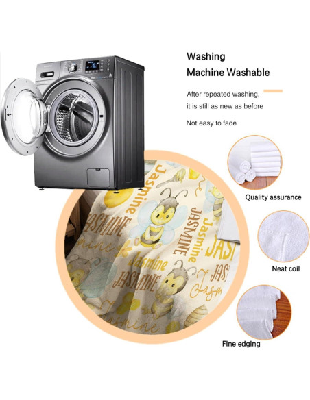 Manta Personalizada Abeja Sandilya 76x102cm Bebés Niños