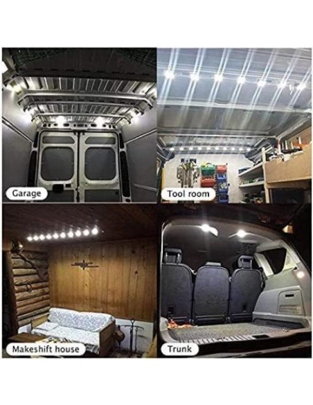 Kit de Luces LED Interior ROYFACC 120 LEDs 12V para Van