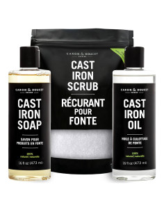 Juego de Limpieza y Sazonado Hierro Fundido Caron & Doucet