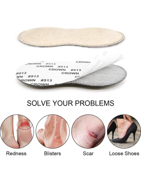 Cojines para Talón Dr. Foot Beige - 2 Pares + 1 Extra