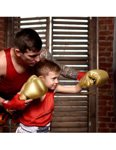 Guantes de Boxeo para Niños Garneck 23x14cm Cuero PU Rojos 2