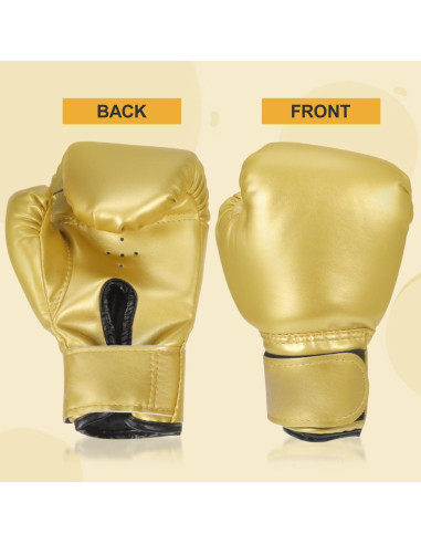 Guantes de Boxeo para Niños Garneck 23x14cm Cuero PU Rojos