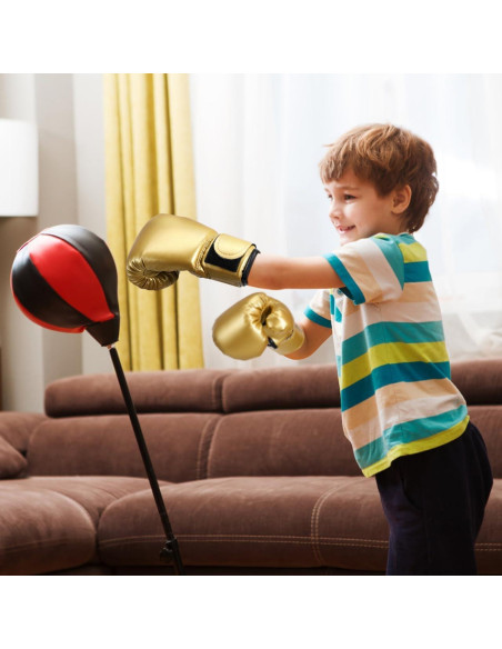 Guantes de Boxeo para Niños Garneck 23x14cm Cuero PU Rojos