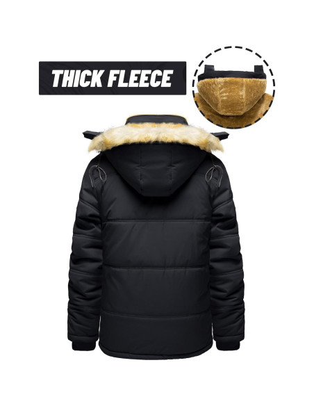 Chaqueta de Invierno TACVASEN para Hombre con Capucha