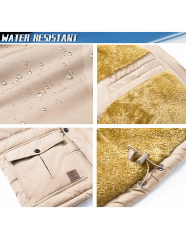 Chaqueta de Invierno TACVASEN para Hombre con Capucha