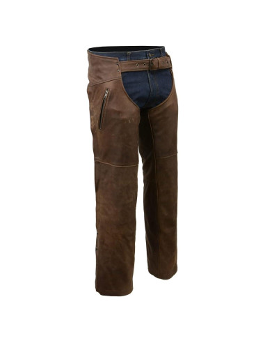 Chaps de Cuero Milwaukee MLM5518 para Hombre Marrón Térmicos