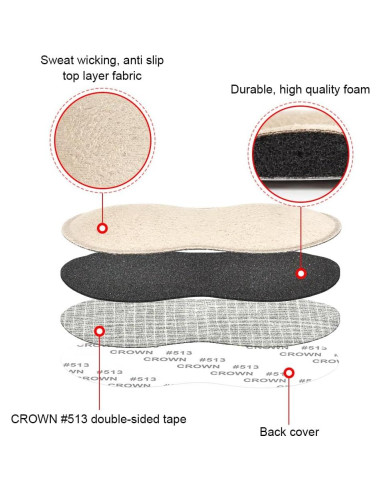 Cojines para Talón Dr. Foot Beige - 2 Pares + 1 Extra