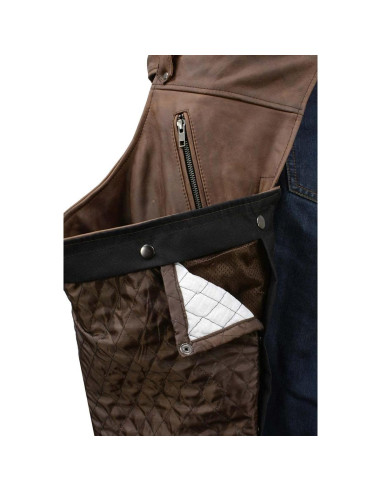 Chaps de Cuero Milwaukee MLM5518 para Hombre Marrón Térmicos