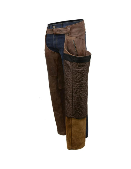 Chaps de Cuero Milwaukee MLM5518 para Hombre Marrón Térmicos