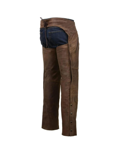 Chaps de Cuero Milwaukee MLM5518 para Hombre Marrón Térmicos