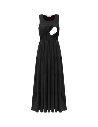 Vestido Maxi de Playa para Mujeres CzzzyL Sin Mangas con Bolsillos