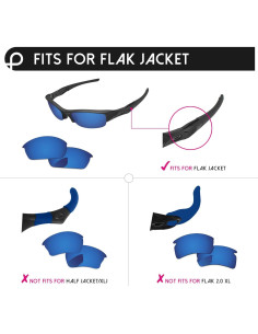 Lentes de Reemplazo PapaViva para Oakley Flak Jacket 63mm 2