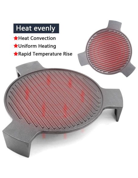 Plato de Hierro Fundido Hongso 15.5" para Parrilla Kamado