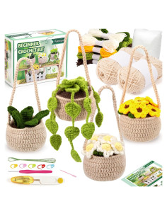 Kit de Crochet Karsspor para Principiantes - 4 Plantas Colgantes