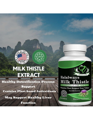 Suplemento Cardo Mariano Halal VITALABS 60 Tabletas 68g