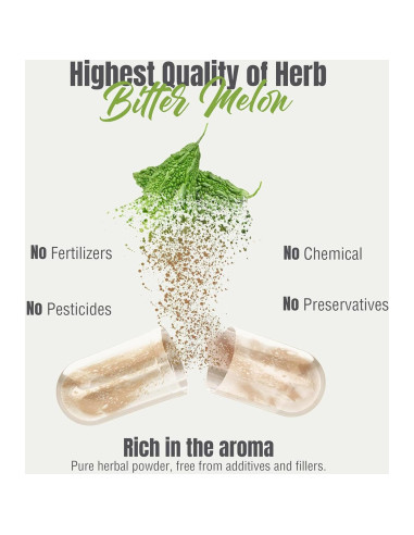 Cápsulas de Melón Amargo Herbsforever 60 Unidades 800 Mg