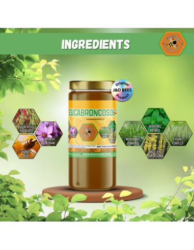 Jarabe Herbal de Miel J&D con Tomillo y Eucalipto 340g