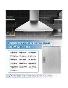 2 Filtros de Grasa AWTURBO WB02X11012 para Campana Extractora 2