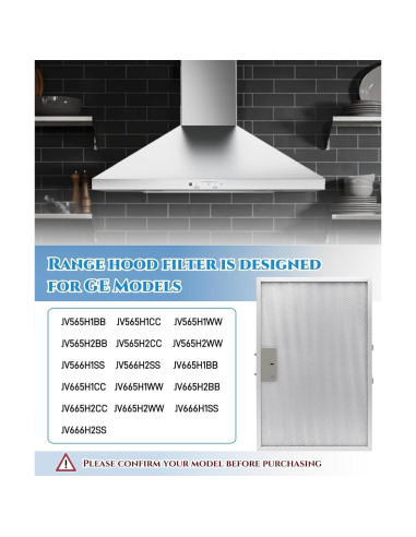 2 Filtros de Grasa AWTURBO WB02X11012 para Campana Extractora