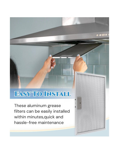 2 Filtros de Grasa AWTURBO WB02X11012 para Campana Extractora