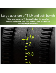 Lente de Cine NiSi 85mm Athena Prime T1.9 Montura E 77mm 2