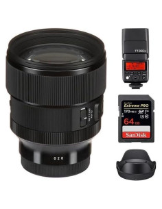 Lente Sigma 85mm f/1.4 DG DN Art para Sony E + Flash Godox TT350S