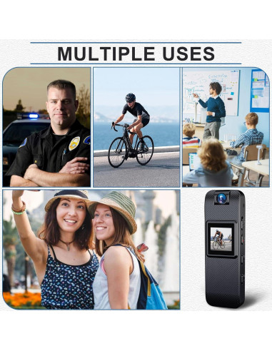 Cámara Corporal GXSSTO HD 1080P con Pantalla y SD 32GB