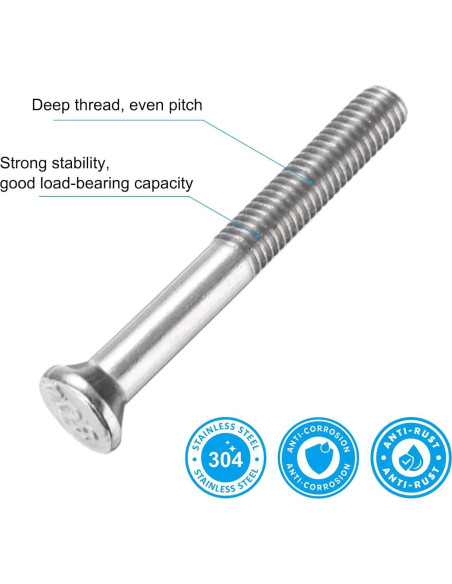 Tornillos de Expansión PATIKIL M8 x 50mm Acero Inoxidable 8Pcs