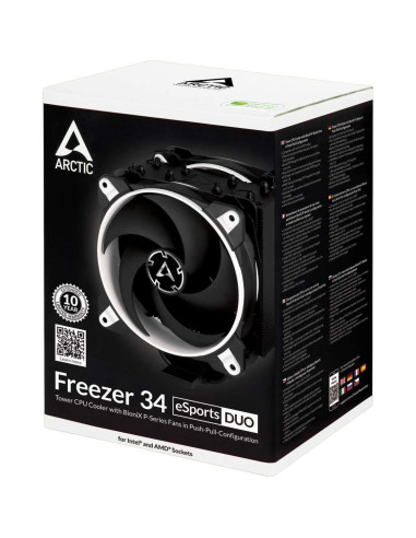 Enfriador de CPU ARCTIC Freezer 34 eSports DUO Blanco 120mm