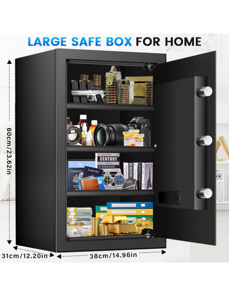 Caja Fuerte Grande Bukumo 60 cm con Alarma y Teclado