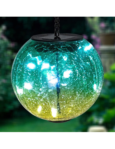 Luces Solares Colgantes Wonder Solar LED Vidrio Roto 39cm