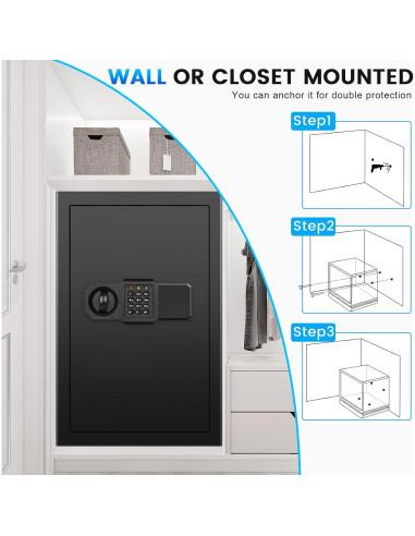 Caja Fuerte Grande Bukumo 60 cm con Alarma y Teclado