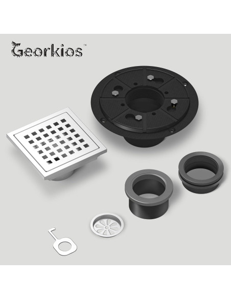 Desagüe Cuadrado 10.16 cm Georkios Acero Inoxidable SUS304