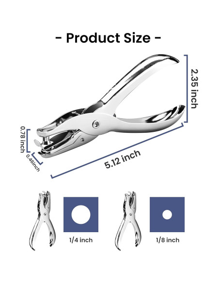 Perforadora de Agujeros MoHern 1/8 y 1/4 Pulgadas - 2 Pcs