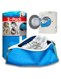 Paquete de 2 bolsas de silicona para lavar zapatos IKIMAKIST