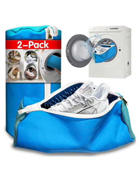 Paquete de 2 bolsas de silicona para lavar zapatos IKIMAKIST