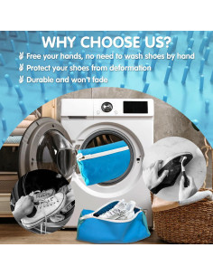 Paquete de 2 bolsas de silicona para lavar zapatos IKIMAKIST 2