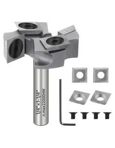 Fresa CNC KEENTECH 1/4" Eje 31.75 mm Carburo 2+2 Inserciones