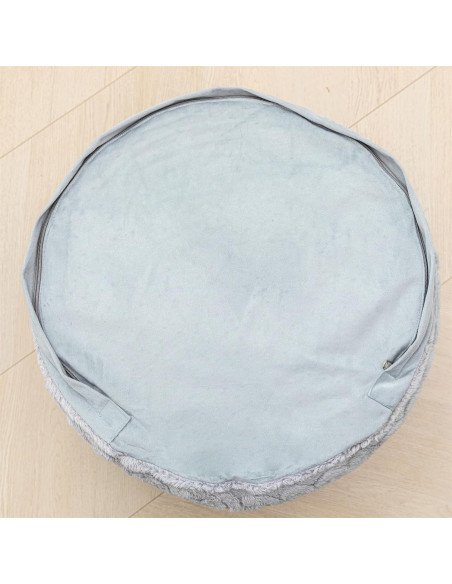 Pouf Redondo Asuprui Puff Ottoman 51x31 cm Gris Claro